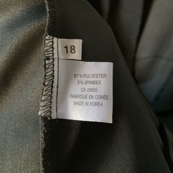 Vintage PS Career Green Velvety Sleeveless Dress Size 18 - Picture 5 of 5